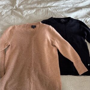 J. Crew Black and Tan Sweater Duo